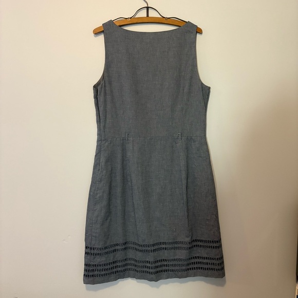 Tommy Hilfiger Blue Chambray V-Neck Dress Size 10 - Picture 6 of 11